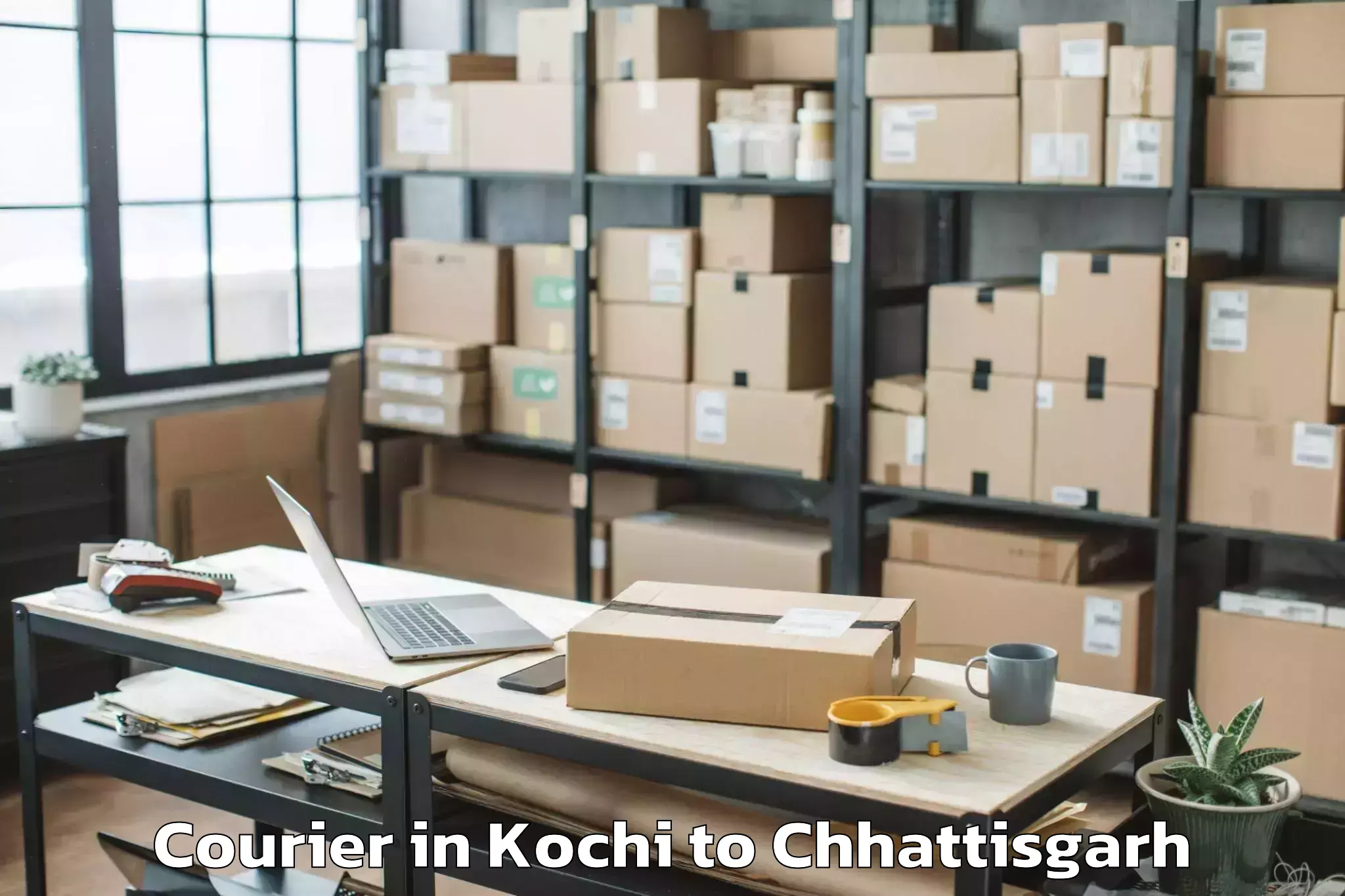 Top Kochi to Mungeli Courier Available